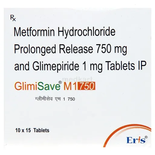 glimisave m 1/750mg tablet 15's